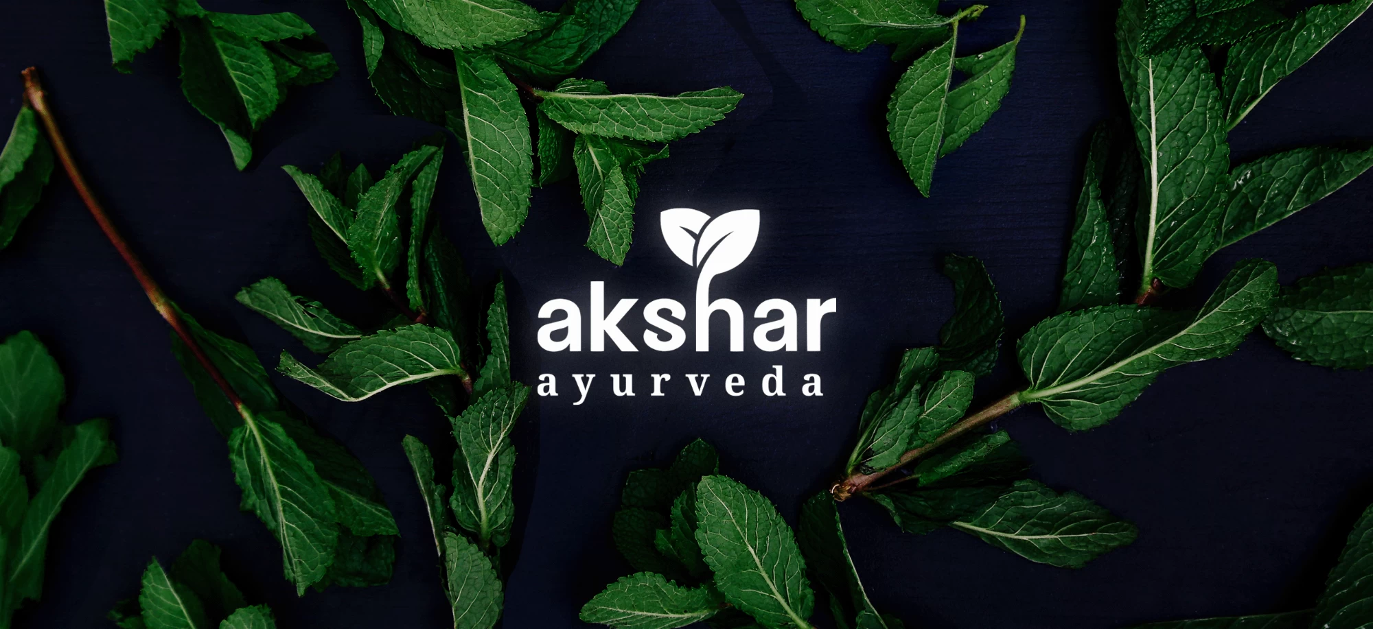 Image of Akshar ayurveda on a bed of leaves