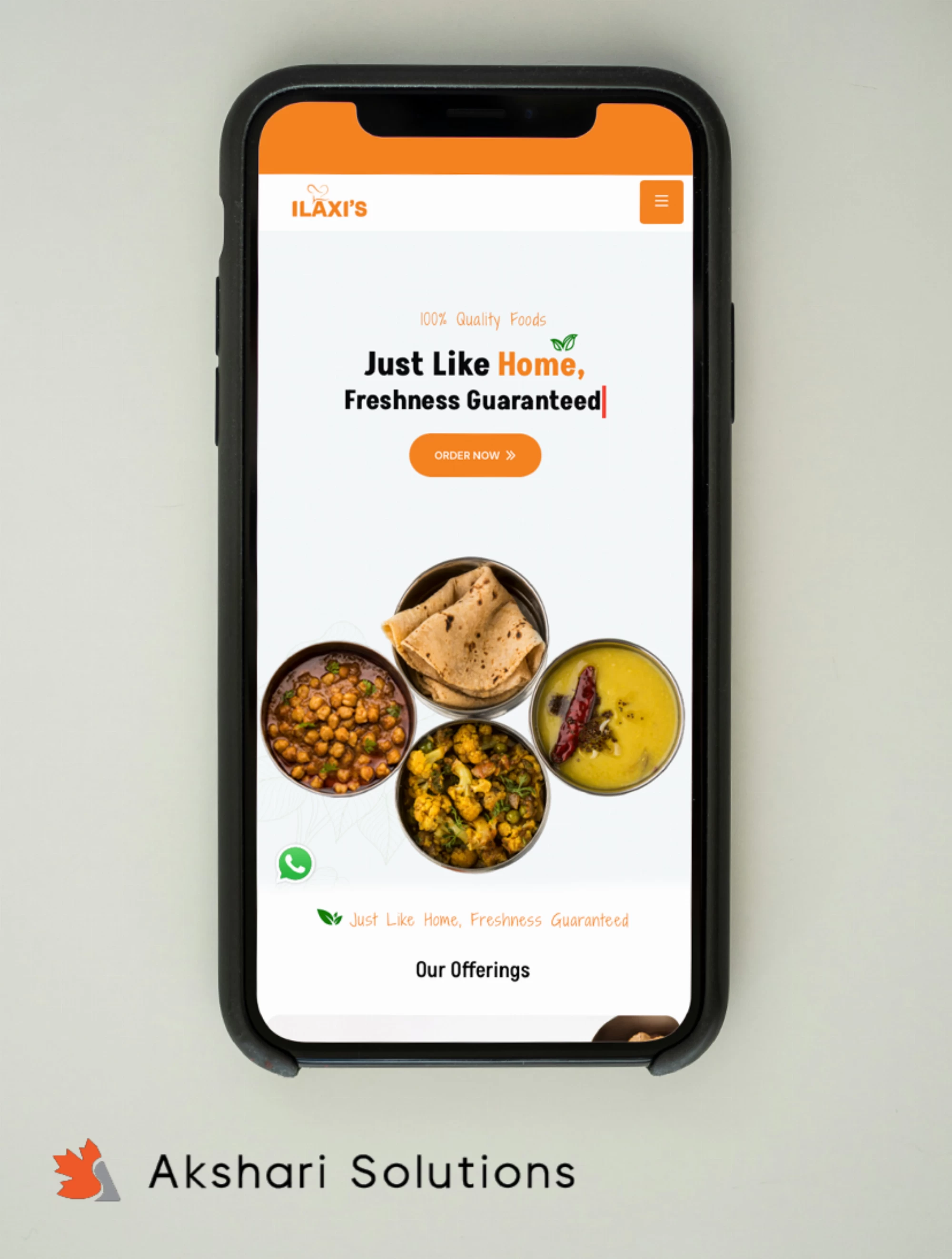Image of home page on phone