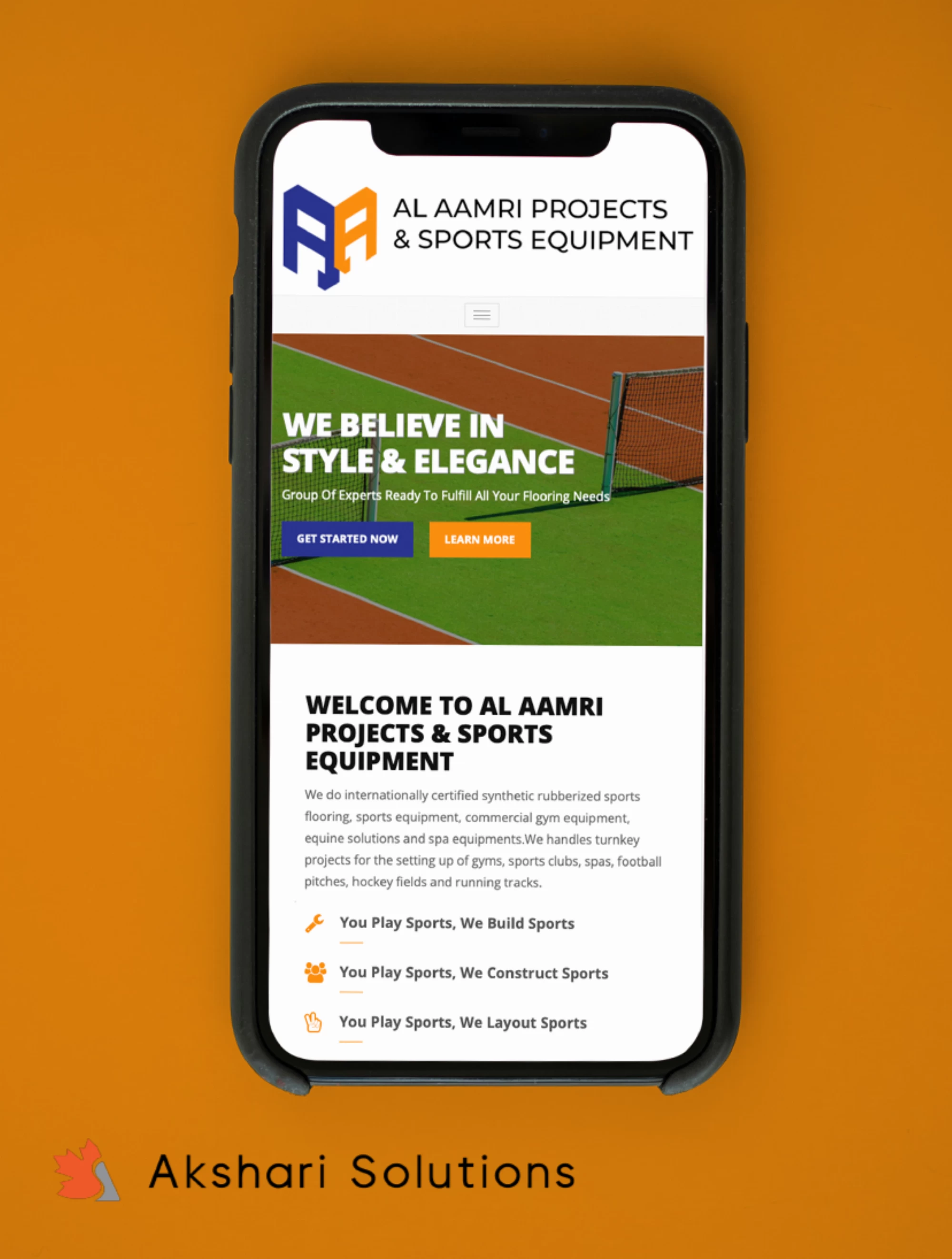 Image of home page on phone