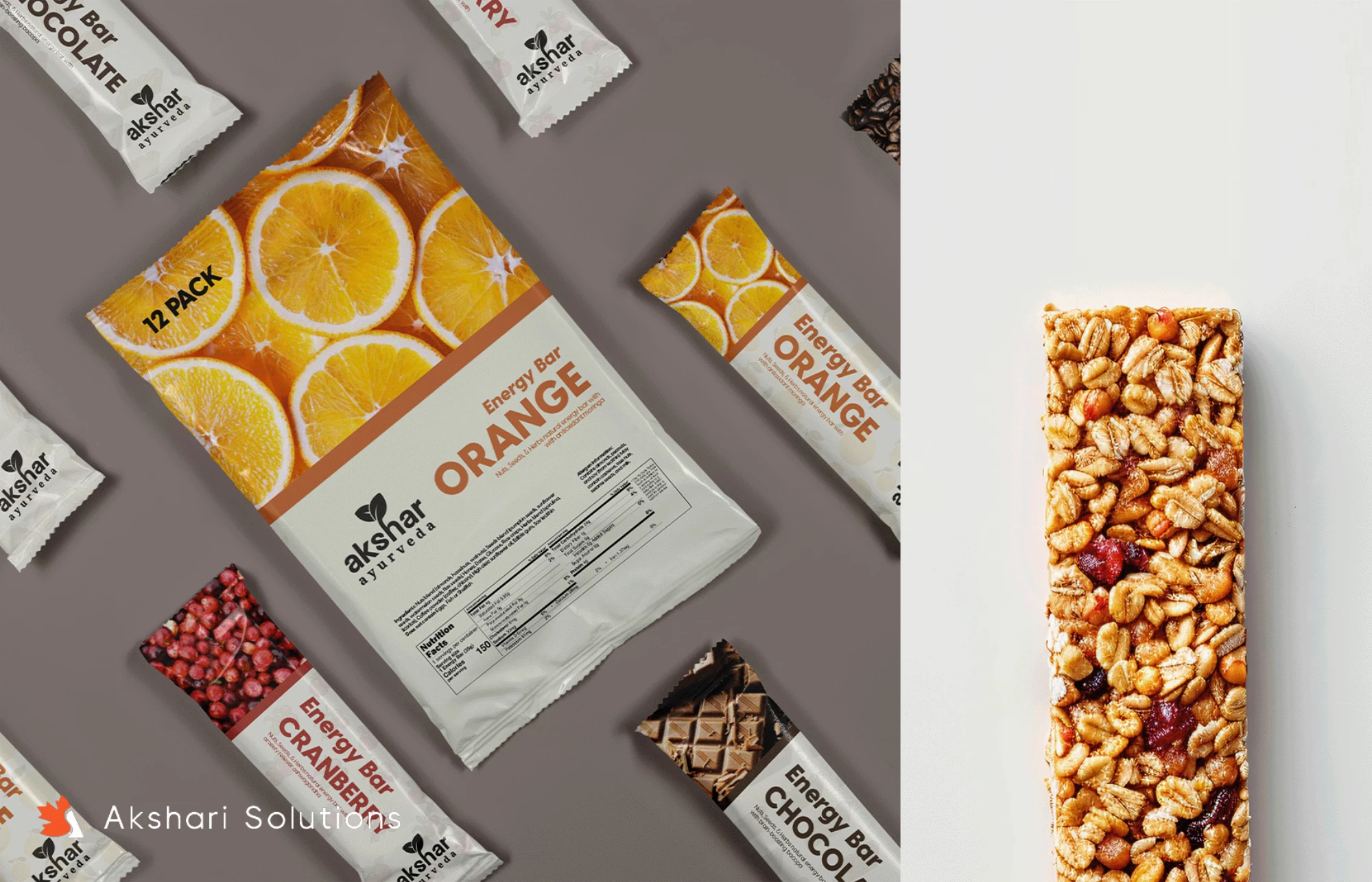Image of various energy bar designs next to each other