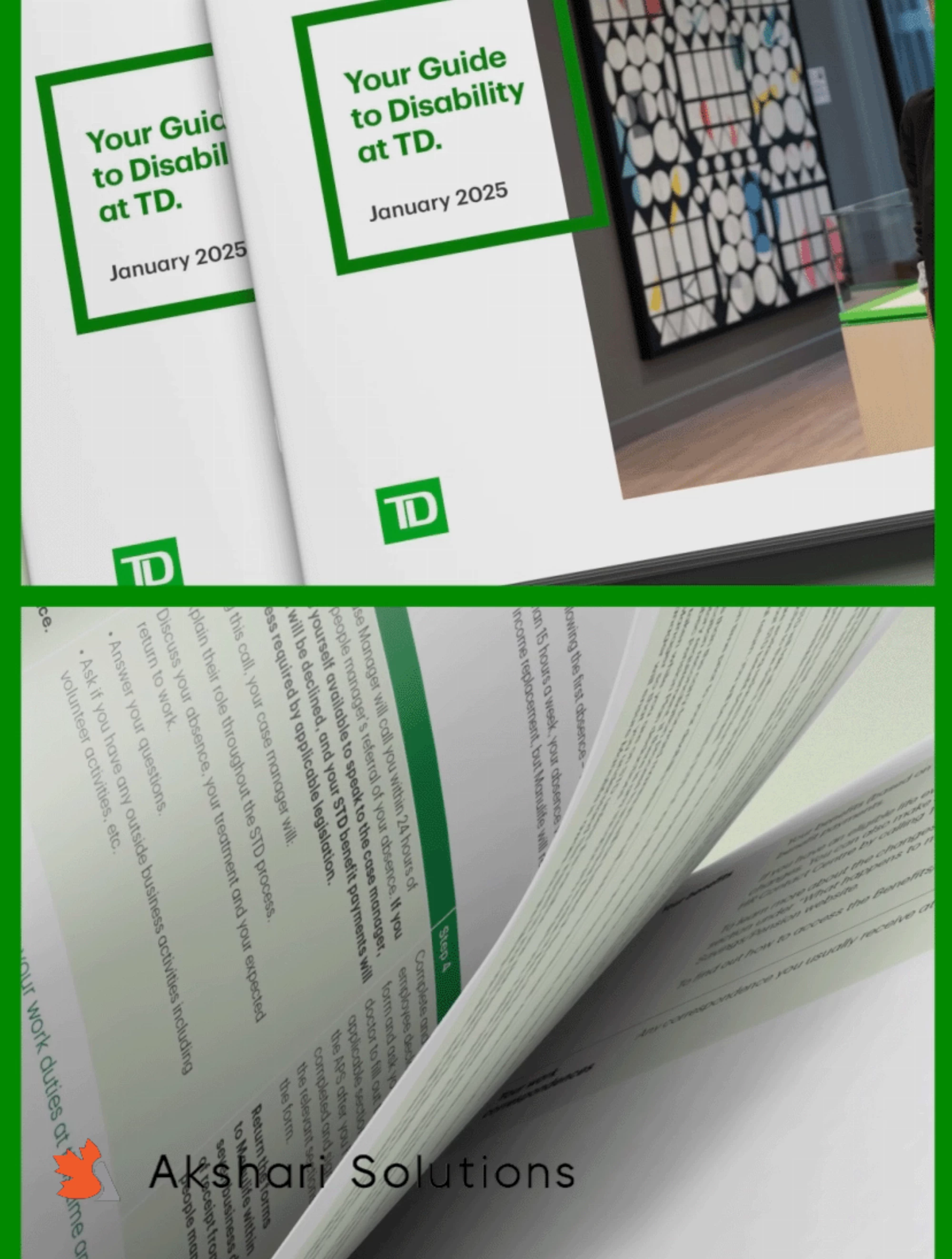 Benefits booklets page spread