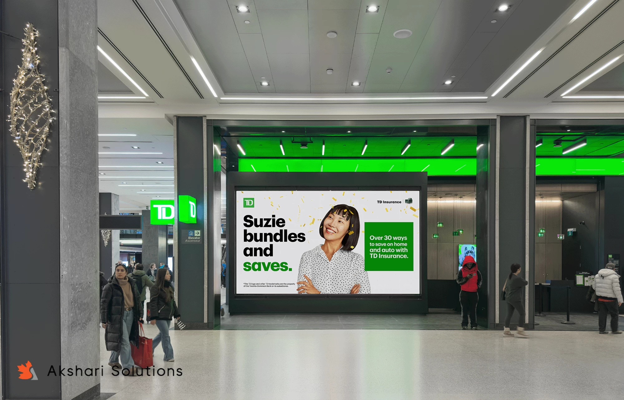 Large Display at Union Station displaying final assets
